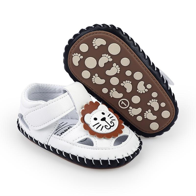 Cartoon Lion Baby Sandály Batole Chlapci První chodci Novorozenci Holčičky Boty Měkká podešev Kojenec Letní Plážové Boty