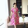 Elegant Long Dresses Women Summer Casual Short Sleeve Vintage Dress Korean Style O-Neck Female Clothing