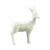 Christmas Reindeer Figurine 3D Printed Standing Deer Statues Small White/Gold Elk Sculpture for Fireplace Entryway Shelves Home Office