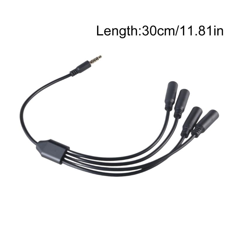 1 in 3/4/5/6 Out 3.5mm AUX Cord Male to Female Stereo AUX Converters Wire Splitter Cable 4-Section for Headphones