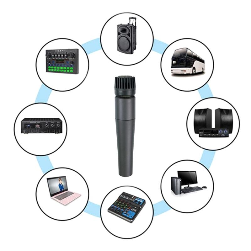 Dynamic Microphone for Studio Recording and Live Performances SM57 Small Metal Microphone for Stereo Studio