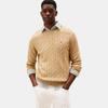 Tommy Hilfiger Cable Knit Fashion Logo Decoration Round Neck Slim Fit Comfortable Versatile Casual Long Sleeve Sweater Men Sweater XM05667-250