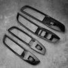 4pcs set Window Switch Panel Cover Trim Decorative Sticker for MG ZS 2017‑2018 Carbon Fiber