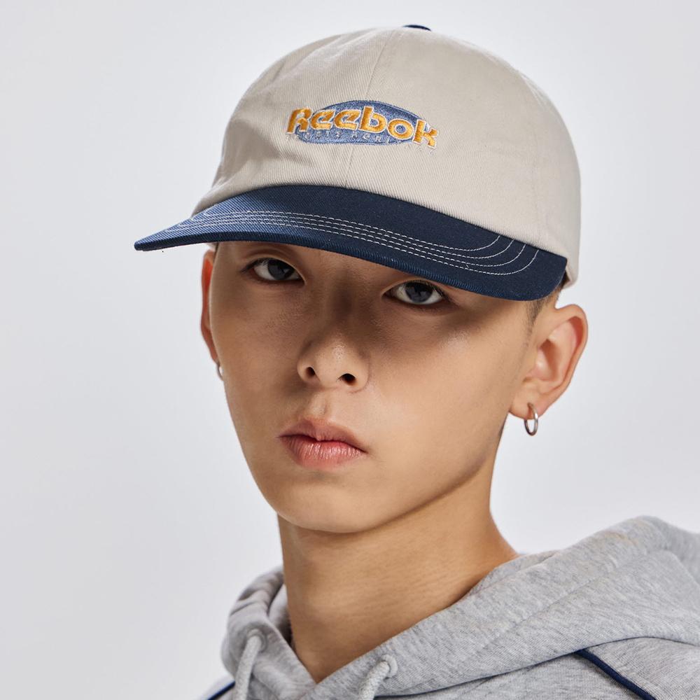 REEBOK Two-Tone Logo Ball Cap - Ivory:Navy