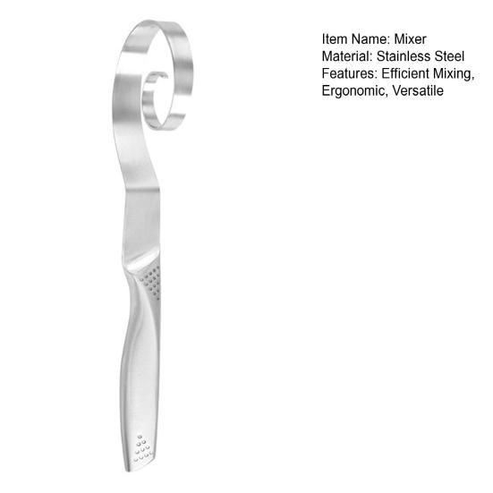 Stainless Steel Danish Dough Mixer 10 Inch Seamless Spiral Dough Beater for Sourdough Bread Baking Cake Batter Pizza Dough Pastry Mixing Ergonomic