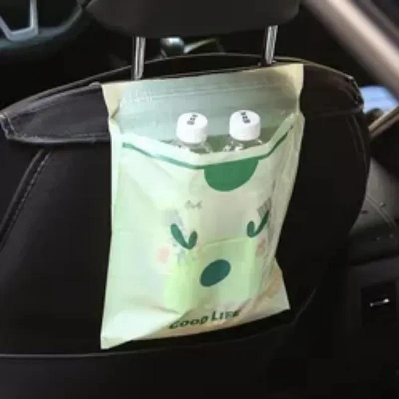 15PCS Car Trash Bag Disposable Self-Adhesive Garbage Can for Auto Seat Back Hanging Trash Bag Office Kitchen Garbage Storage Bag