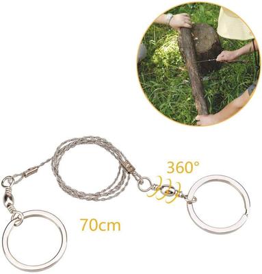 Drahtsäge Survival I Edelstahl-Taschenkettensäge Rucksackausrüstung I 22 Zoll leichte Kabelschneidschnur I Notfall-Camping-Kettensägenseil