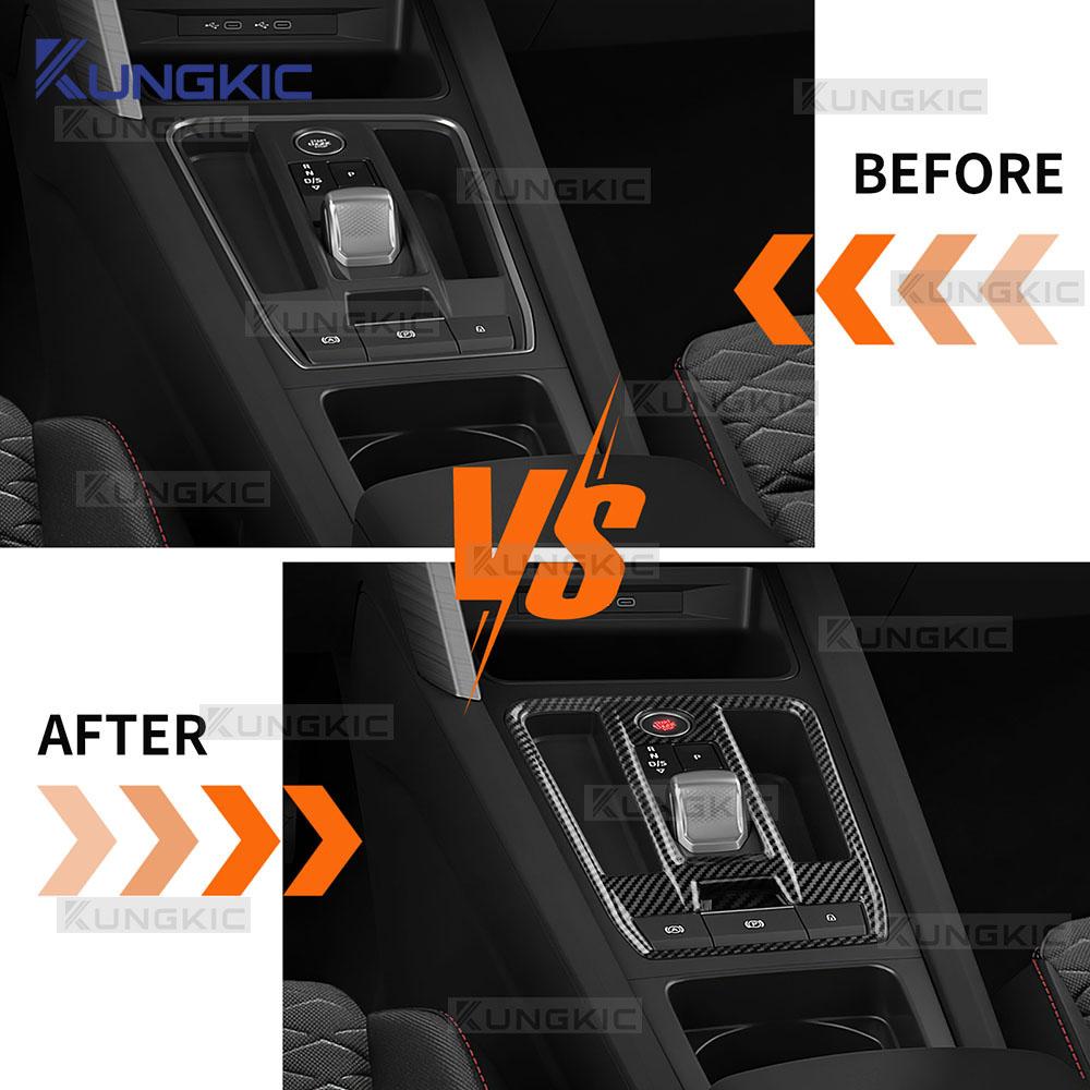 ABS For Seat Leon MK4 Cupra Leon Cupra Formentor 2020 2025 2025 2025 2025 Carbon Fiber Style LHD RHD Automatic Car Gear Trim