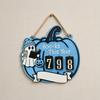 Double-layer Wood Chip Tech Halloween Ghost Pumpkin Reading Tracker Wooden Hanging Sign, Sliding Number Counter for Book Read This Year, Decoration