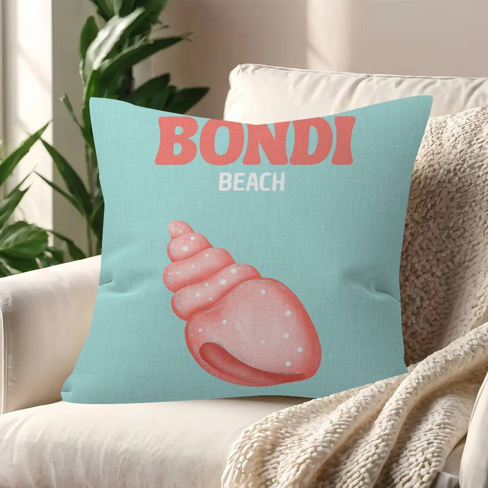 Miami Beach Ibiza Capri Bondi Mykonos Pillow Gifts Home Office Furnishings Bedroom Sofa Car Cushion Cover Case 45X45Cm