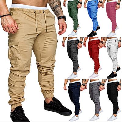 Mode Herren Sport Einfarbig Bandage Casual Lose Jogginghose Kordelzug Hose