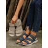 New Summer Women's Casual Wedge Heel Flat Soled Plus Size One Strap Sandals