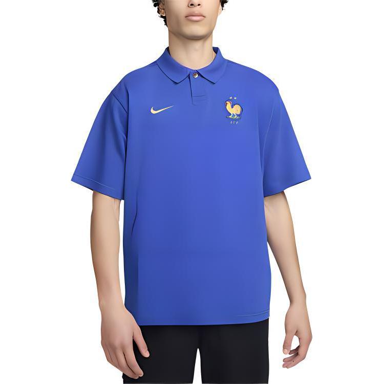 New Nike FFF Polo Shirt Men's Bright Blue FZ5890-452
