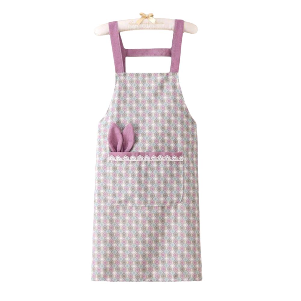 Canvas Baking Overalls Rabbit-ear Pattern Household Apron Fashion Cooking Apron  Kitchen