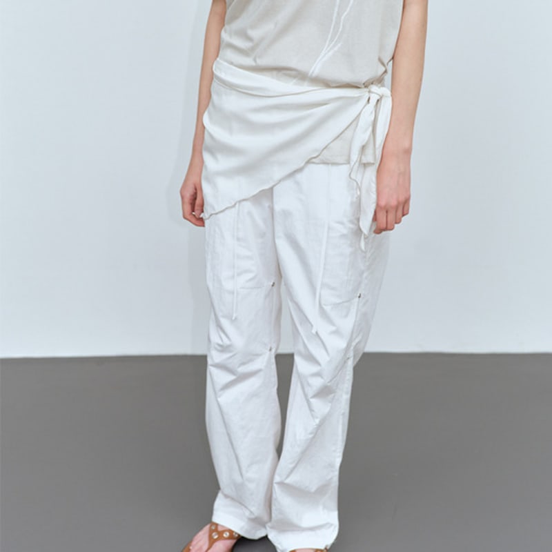 THE YNE LOGO EMBROIDERY SCARF_2color