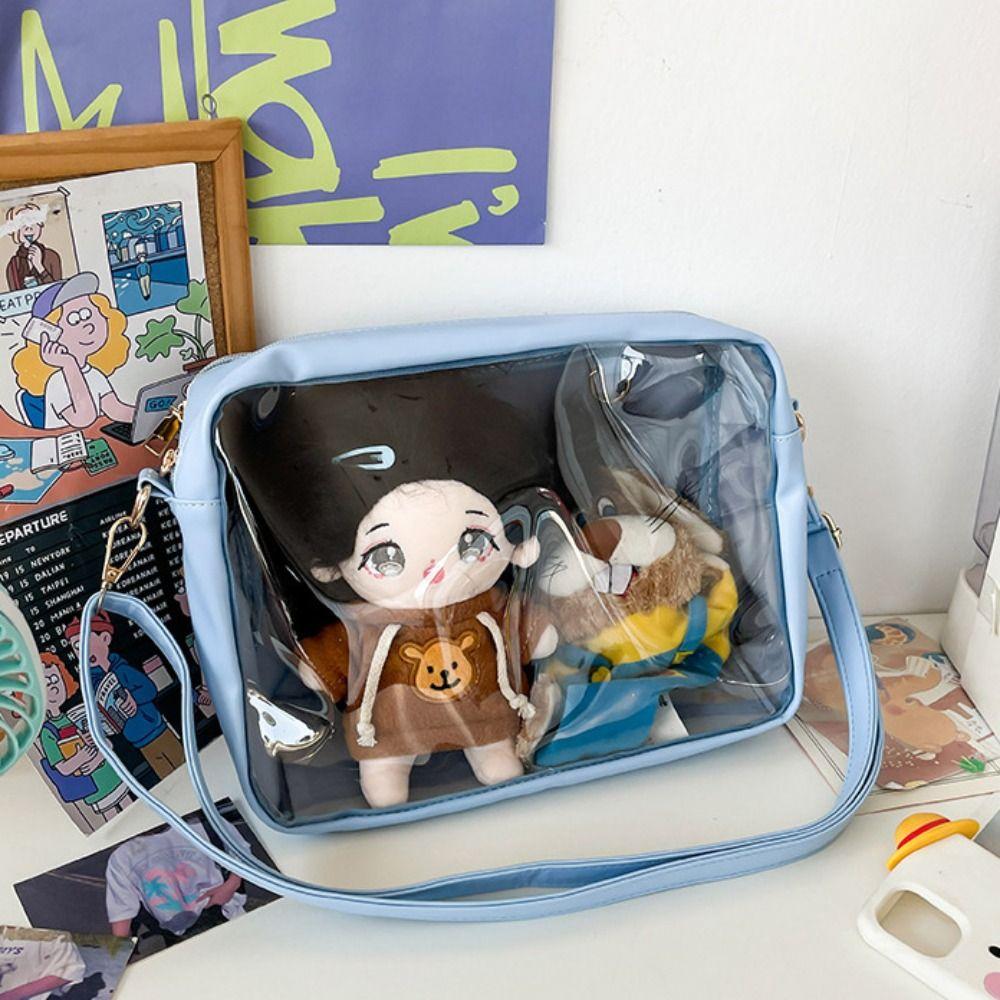

Сумка для кукол из хлопка и искусственной кожи через плечо Anime Expo Ita Bag Casual Transparent Pocket Itabag Outdoor