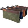 Spacious 12x1x8 Inch Waxed Canvas Tool Pouch with 30% Extra Capacity Secures Full Size Tools Heavy Duty Construction