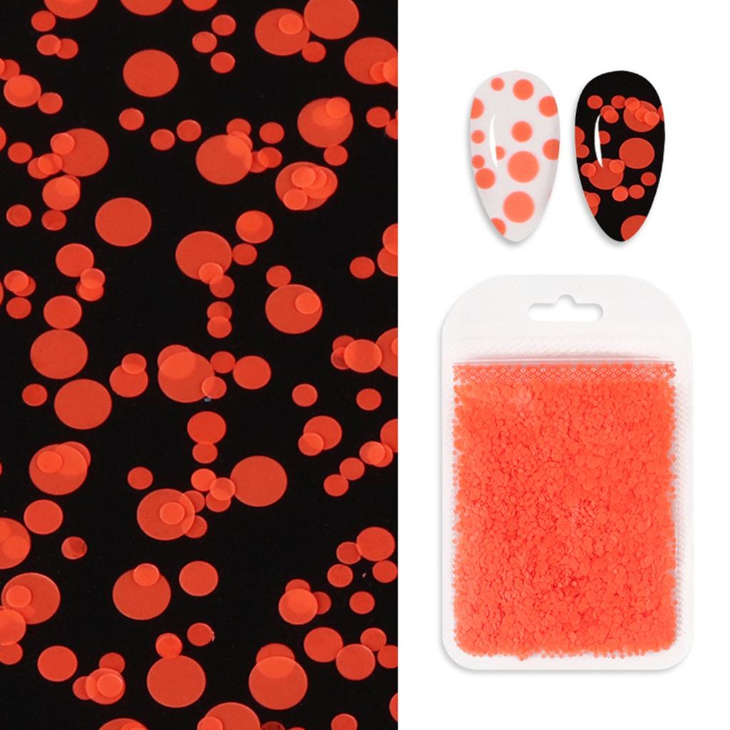 Fluorescent Circular Nail Glitter Decoration With Nail Glitter Nail Patch