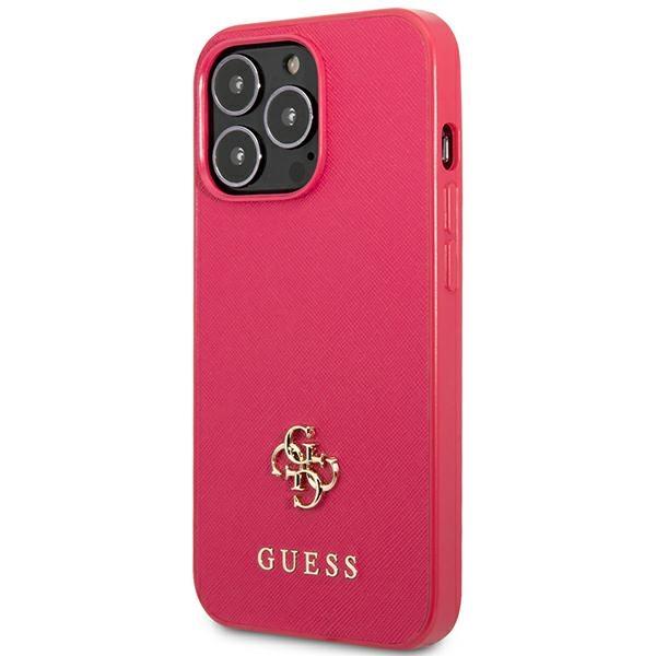 Guess Guhcp13Lps4Mf Iphone 13 Pro / 13 6,1 Różowy/Pink Hardcase Saffiano 4G Small Metal Logo