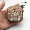 7X7Cm Jomfru Maria Jesus Bøn Rosenkrans Taske Religiøs Smykke Opbevaringsboks Articulos Religioso