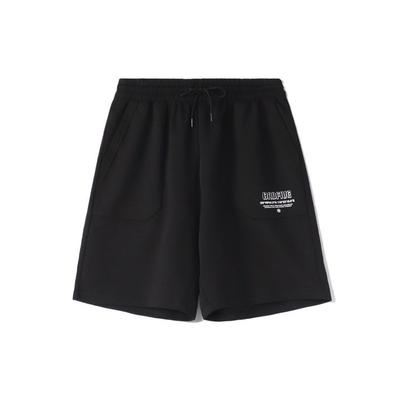 Li Ning Badfive Theme Letter Print Loose Casual Shorts Men Shorts Black AKSR155-2