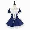 Cute Lolita Angel Maid Dress Cosplay Costume Sweet Girls Anime Maid Waiter Dress With Cross Ruffle Apron