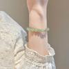 Original natural Hetian jade bracelet with fortune charm, jadeite women's bracelet, light luxury niche gift for mothers