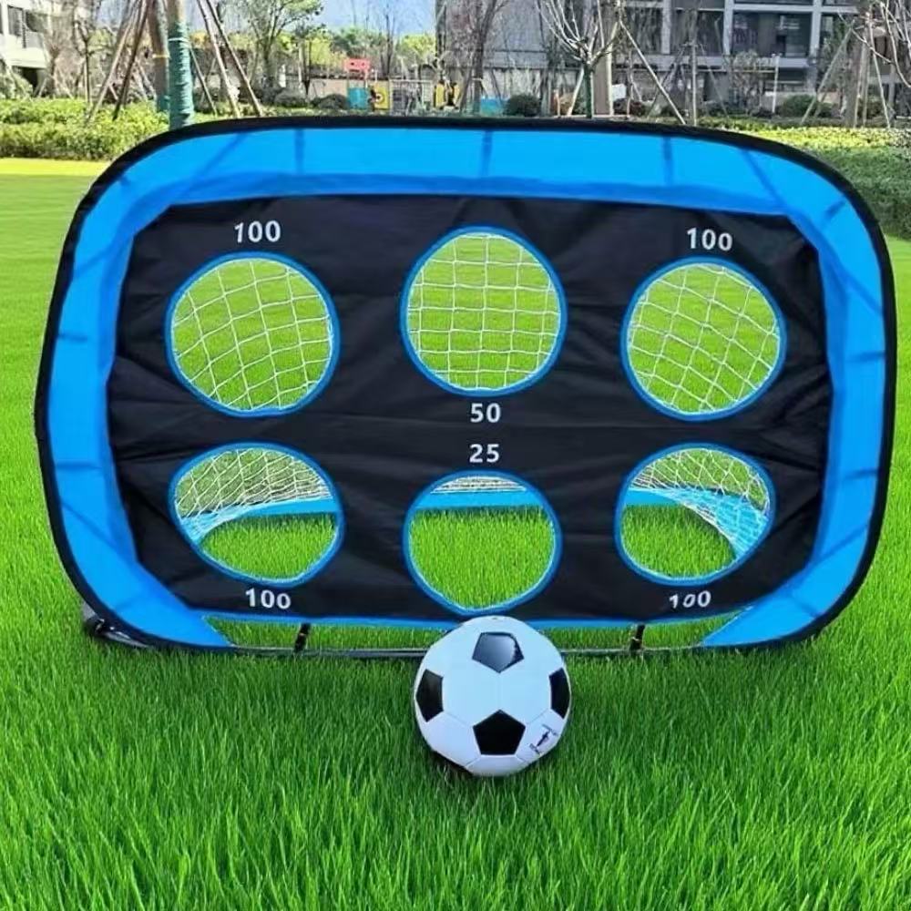 Pop-Up 4-in-1 Fußballtore Netze für Hinterhof Strand Fußball Training Netz Mini Tragbar Faltbar Leicht Indoor Outdoor Fußballtor mit Tragetasche
