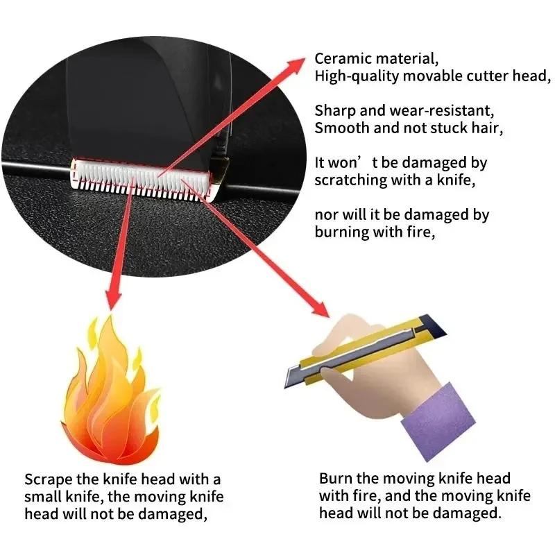 Professional Cordless Rechargeable Electric Hair Clipper - For Men, Adults & Kids, Barber-Grade Hair Trimmer & Cutter Machine