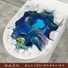 Fish Animals Seabed Ocean Toilet Sticker Bathroom Toilet Cover Sticker Wall Stickers Wc for Home Decoration Restroom Decor
