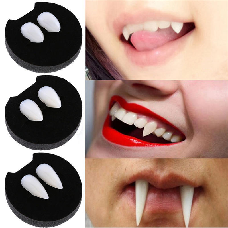 DRACULA FANGS HALLOWEEN CAPS TEETH FAKE BLOOD ADHESIVE FANCY THEME DRESS
