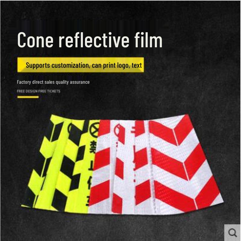 Reflective Traffic Cone Sleeve and Sticker Set
