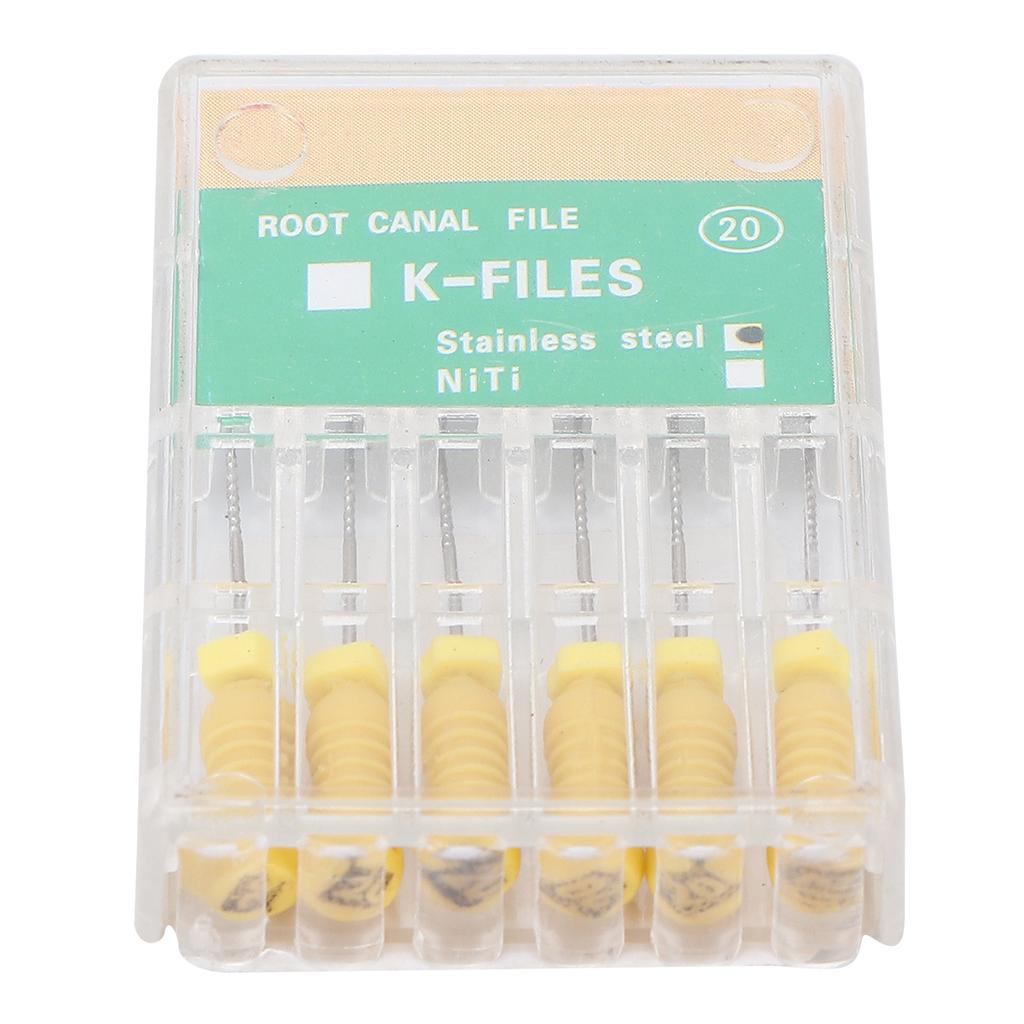 Dentist #20 KFiles Dental Endo Root Canal File Stainless Steel Professional Dental Tool