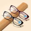 Men's and Women's New Retro Anti-blue Light Presbyopia Glasses Ultra-light Spring-loaded Leg Reading Presbyopia Glasses +3.5+4.0