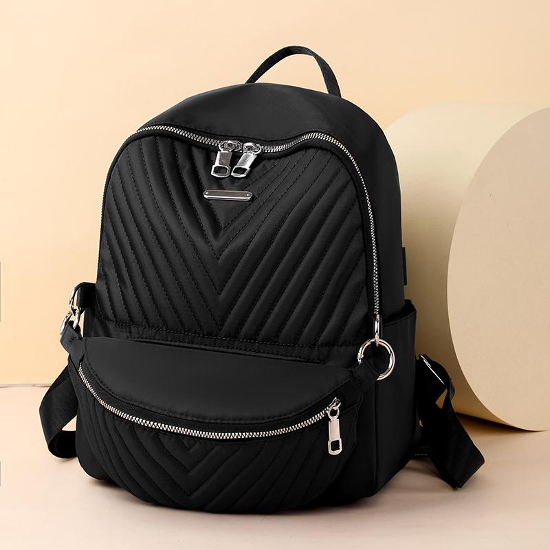 Student Solid Color Backpack Short-Distance Travel Bag Women's Bag