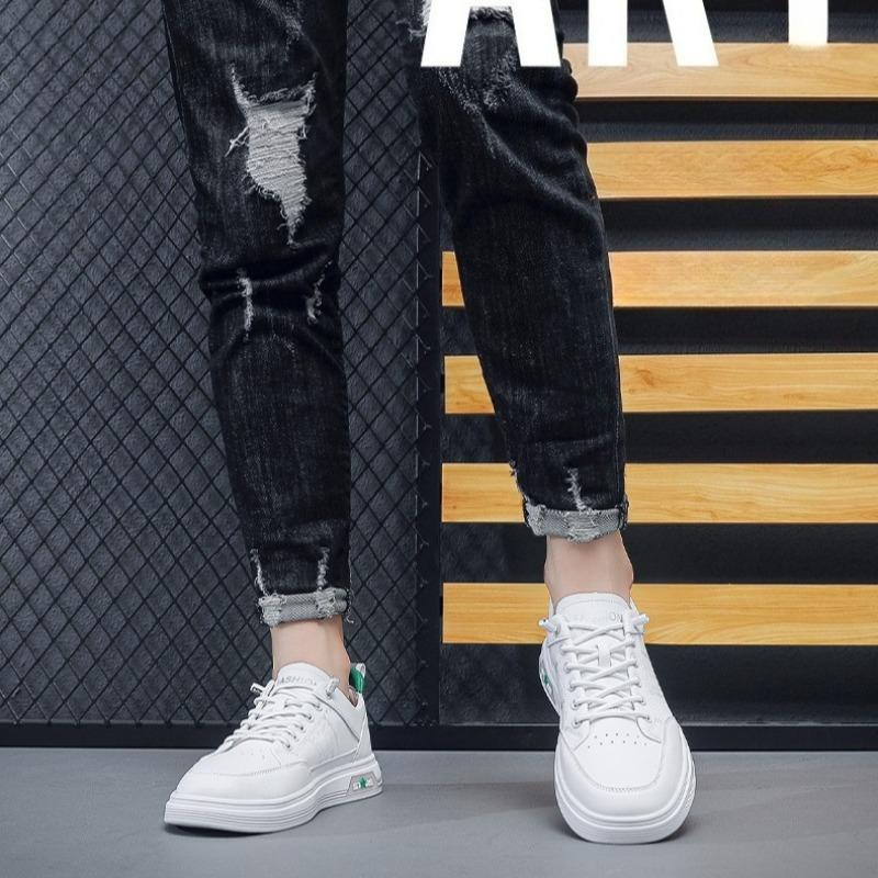 Spring Autumn Men Board Shoes Casual Flats Shoes Outdoor Breathable Jogging Shoes White Male Sneakers Versatile Vulcanized Shoe