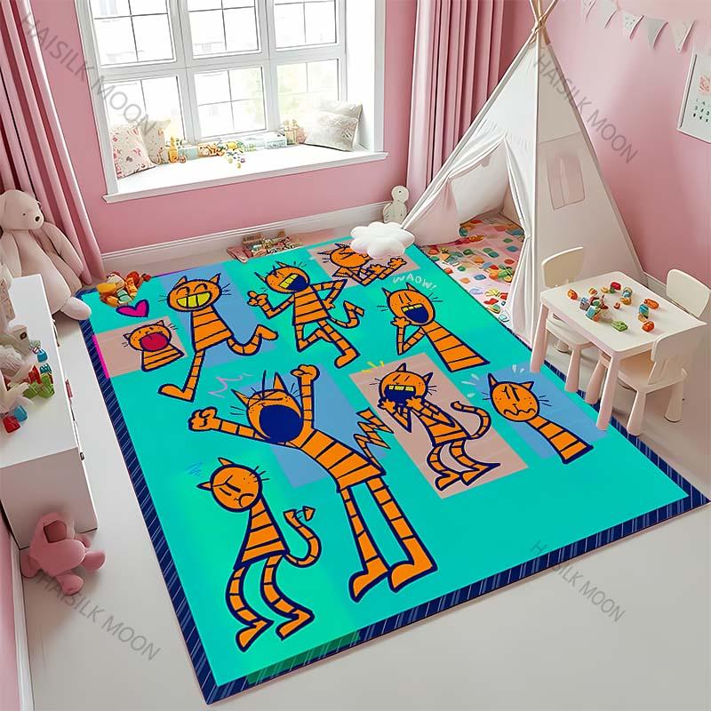 Cartoon D-D0g M-Man Baby Creeping Mat Rug for Kid Play Mat Children Room Decor Area Floor Mat Anti-skid Carpet for Bedroom Gift