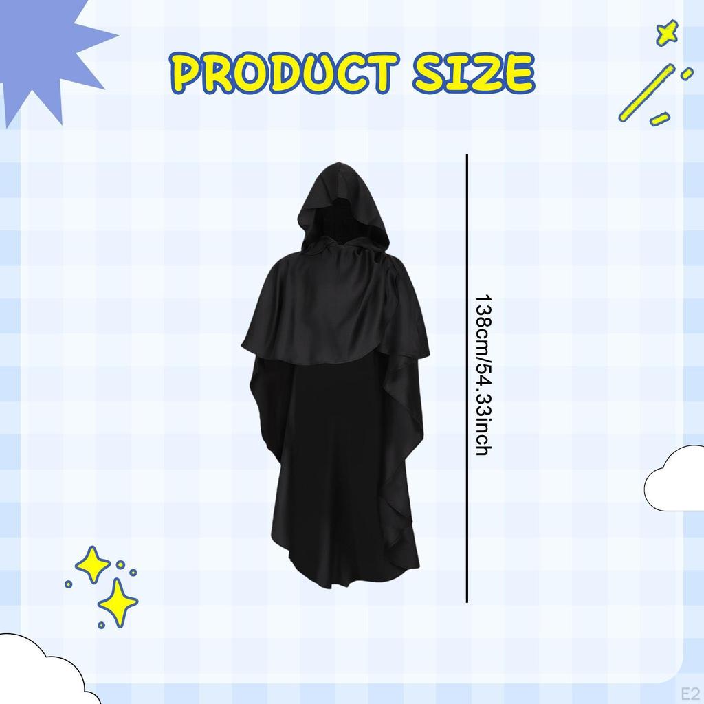Halloween Cloak Dress Up Medieval Cape for Club, Party, Carnival