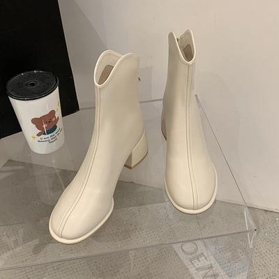 Fashion 2024 Spring and Autumn New Fashion Solid Color Comfortable Warm Outerwear Women Large Fashion Boots Women's Single Boots