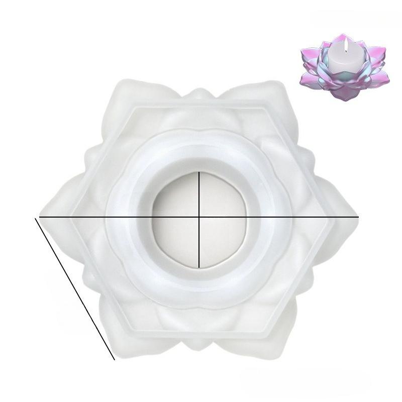 1Pc DIY Crystal Epoxy Resin Lotus Epoxy Storage Box Mold Aromatherapy Gypsum Handmade Potted Candle Cup Mold