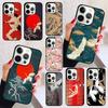 Japanese Cranes Art Phone Case for iPhone 17 Air 16 16e 15 Plus for Apple 13 11 12 14 Pro Max Cover Coque Shell