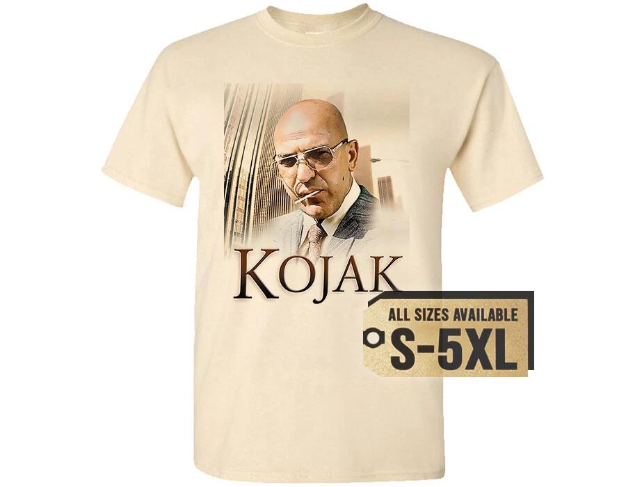 

KOJAK Телесериал 1973 V2 Футболка Хлопок Натуральный Белый Ретро Размеры от S до 5XL 3XL