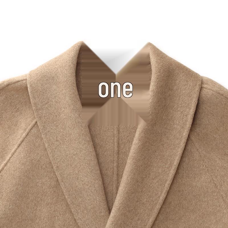 GOELIA Women's Cashmere Coat with Self-Fabric Belt