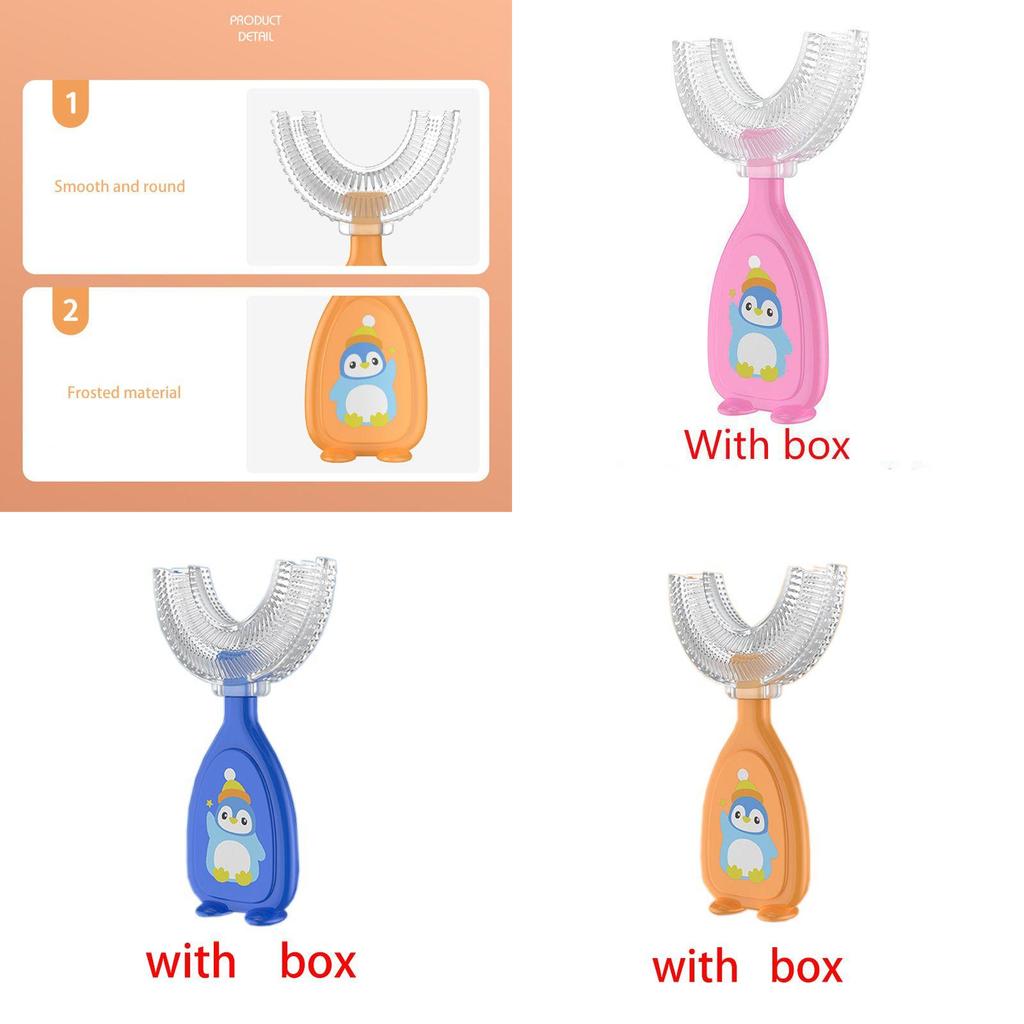 Manual Kids Ushaped Silicone Toothbrush For Oral Cleaning With Soft Bristles For Toddlers