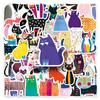 50 Cute Cat Stickers for DIY: Cartoon Kittens & Animals for Picture Books, Phone Cases, and Creative Decoration