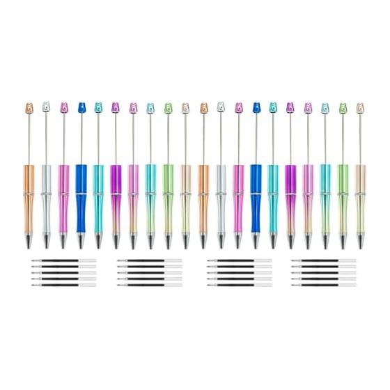 BetterJonny 10 Colors Bead Pens, Gradient Creative Beaded Ballpoint Pens for Office, DIY, Handmade, Pack of 20