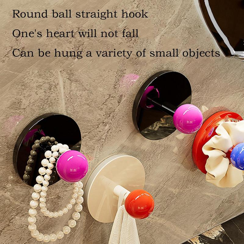 Stick on Wall Hooks Sticky Wall Hooks Cute Clothes Hanger Creative No Drill Bathroom Accessories Decorative Towel Rack for
