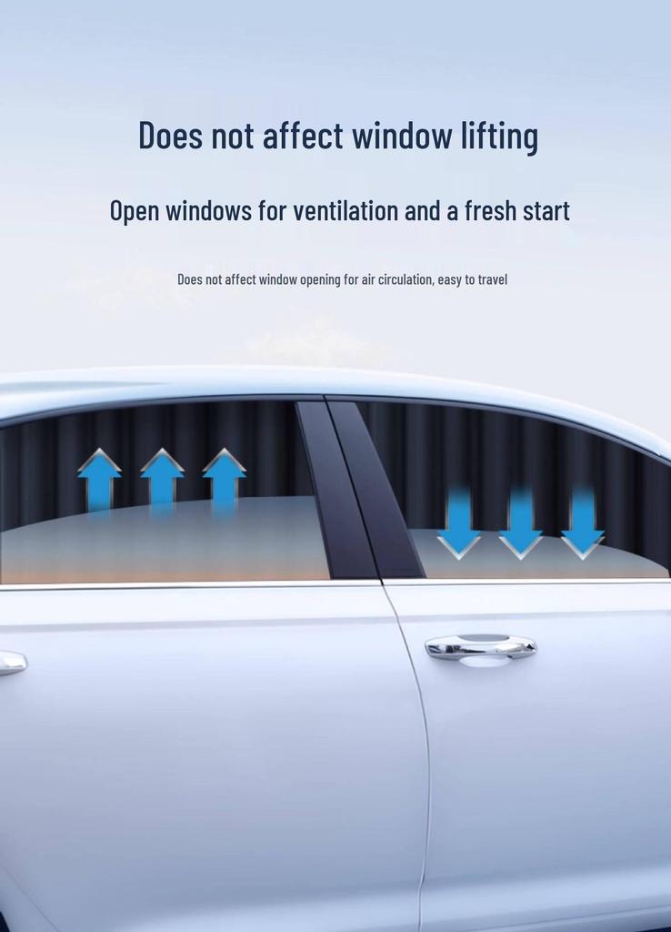 Children's Sunshade Car Window Curtains - Rear Seat Privacy & Sun Protection for Sedans