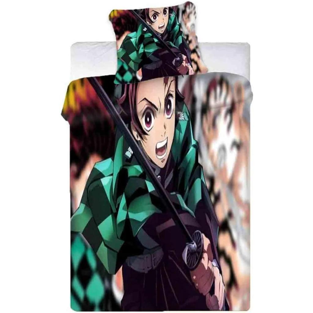 Cartoon Anime Bed Linen,Microfibre Bedding Sets, Children's Bed Linen with Zip Room Decor  Duvet Cover  for Teenagers  Adult