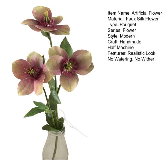 Artificial Flower No-Maintenance Long-Lasting Beauty Realistic Petals Leaf Texture Flexible Branches High Simulation Flower Home Decor